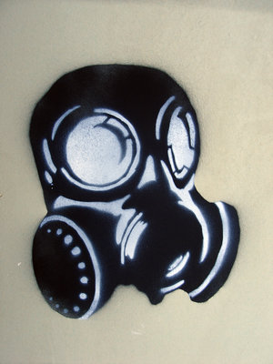 gas mask wallpaper. gas mask stencil.